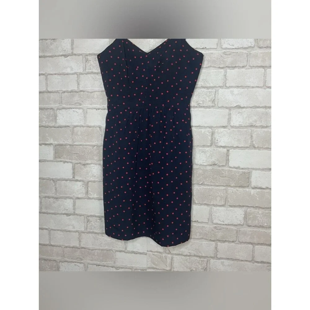 J. Crew Navy Red Polka Dot Mini Dress Size 0